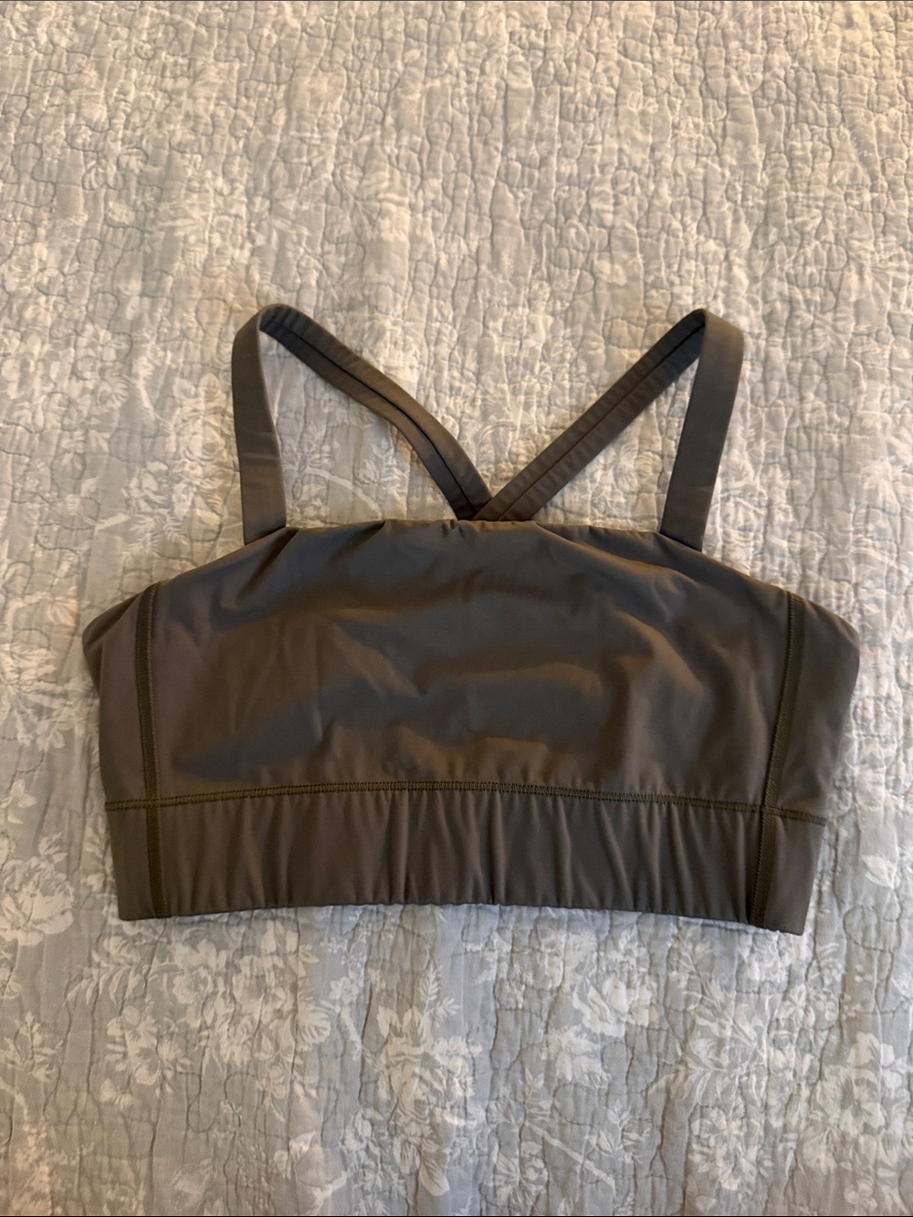 Everlane Olive Green Performance Sports Bra